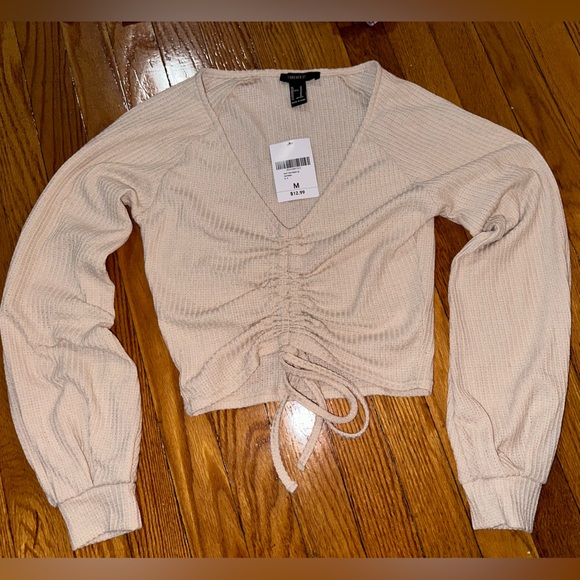 Top blouse, Brand: Forever 21 , Size:M, Color:Cream - Picture 2 of 4